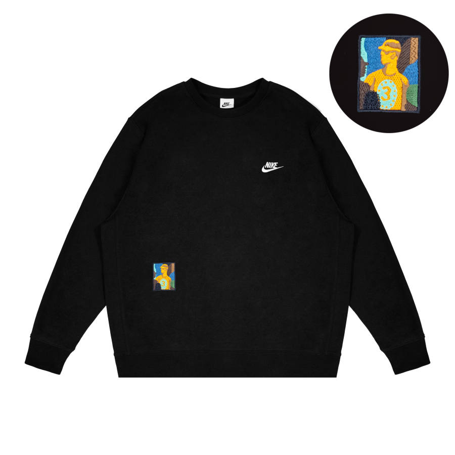 Nike Nike Dri Fit Sweatshirts Unisex Black Crew Neck Moderate Other