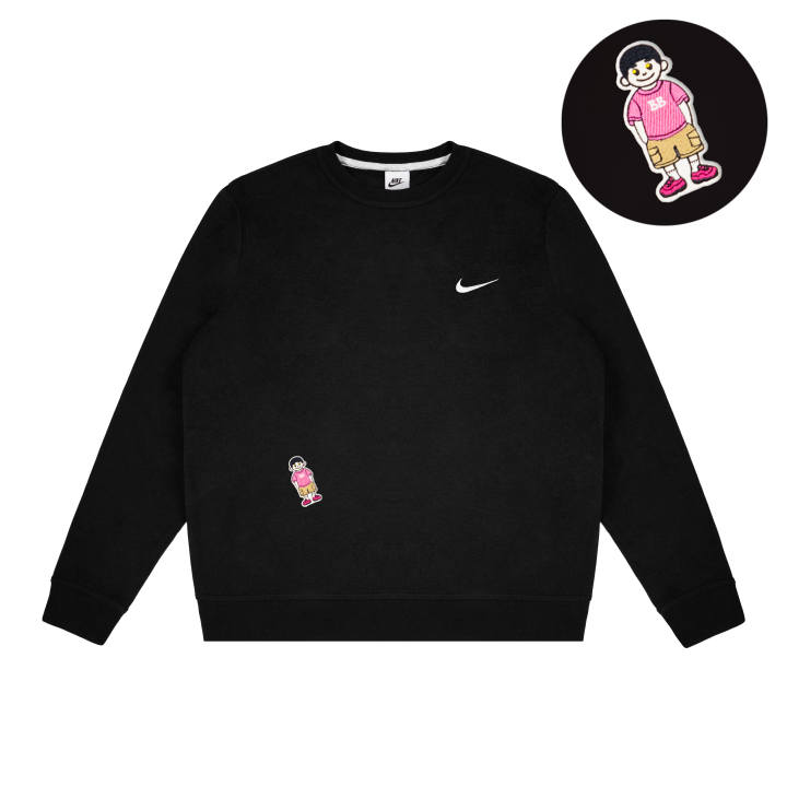 Nike Nike Dri Fit Sweatshirts Unisex Black Crew Neck Moderate Regular