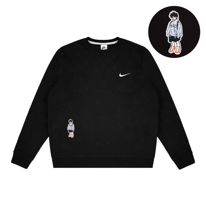 Nike Nike Dri Fit Sweatshirts Unisex Black Crew Neck Moderate Regular