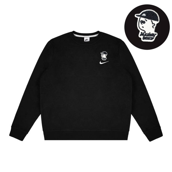 Nike Nike Dri Fit Sweatshirts Unisex Black Crew Neck Moderate Regular