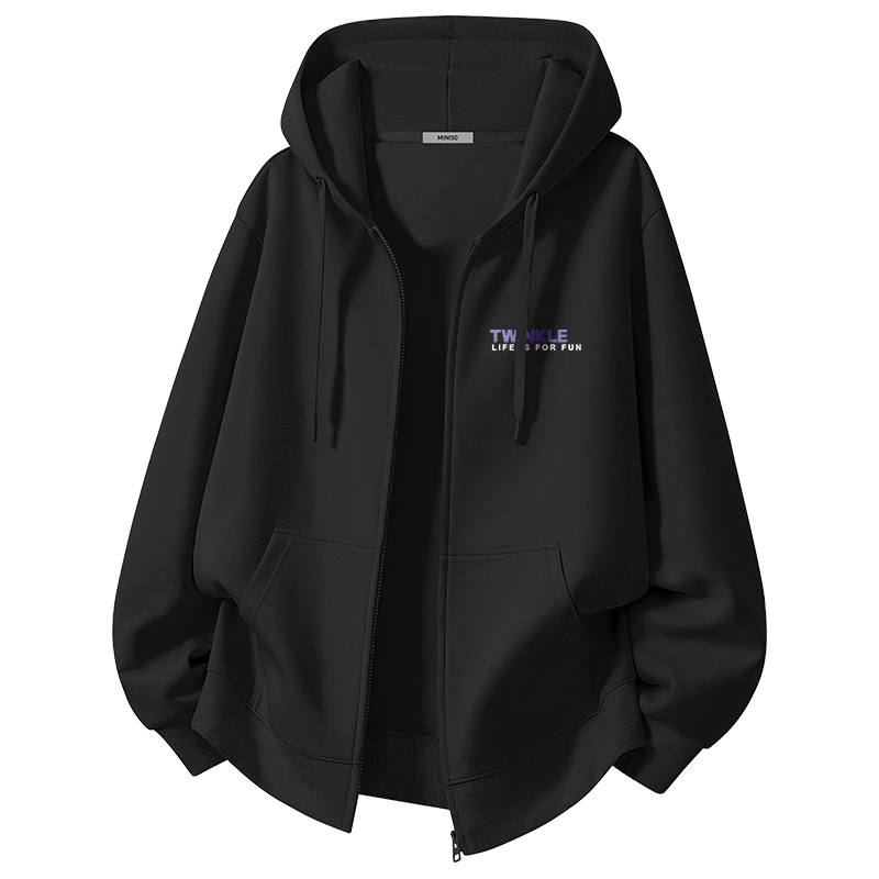 MINISO Sweatshirts Unisex Hooded Moderate Cardigan