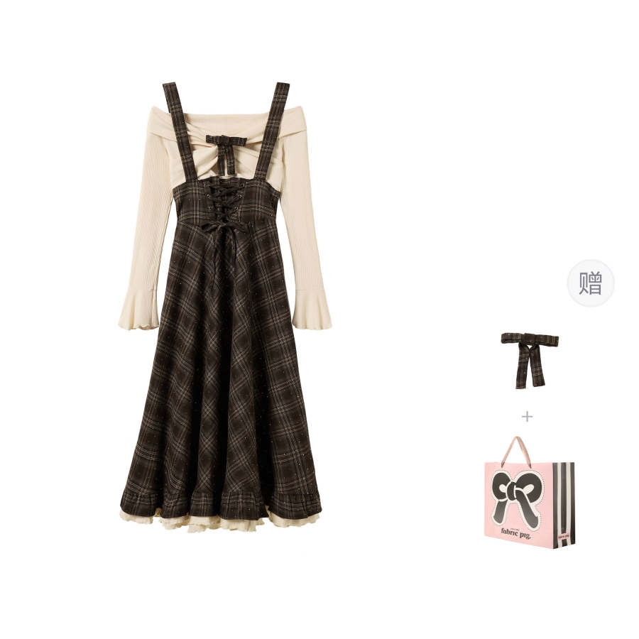 Fabric Pig Long Sleeved Dress Women's