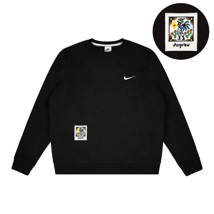 Nike Nike Dri Fit Sweatshirts Unisex Black Crew Neck Moderate Regular