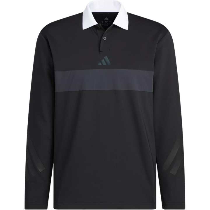 Adidas Adidas Polo Shirts Men's Black Polo Collar Moderate Straight Fit
