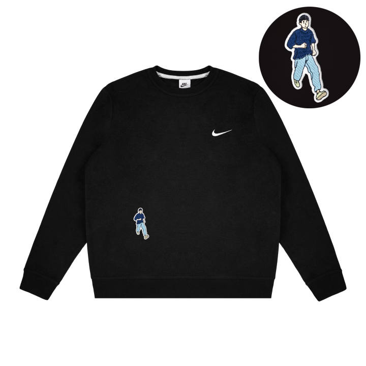 Nike Nike Dri Fit Sweatshirts Unisex Black Crew Neck Moderate Regular