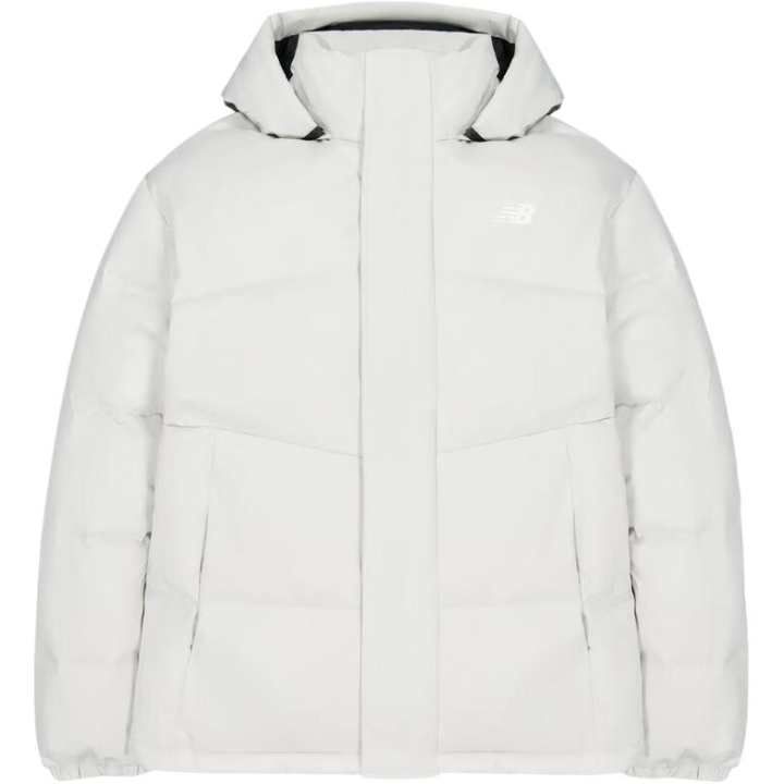 New Balance New Balance Down Jackets Unisex Light Gray Detachable Hood Moderate