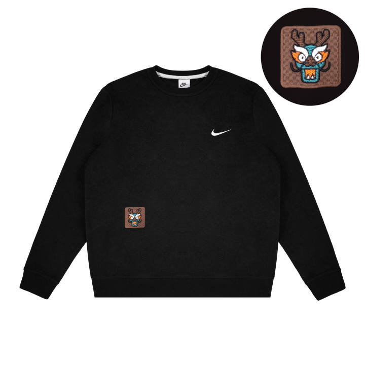 Nike Nike Dri Fit Sweatshirts Unisex Black Crew Neck Moderate Regular