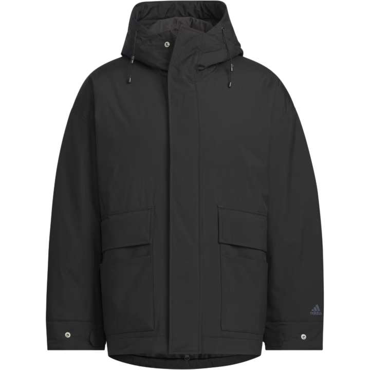 Adidas Adidas Parka Coats Men's Black Hooded Thickened