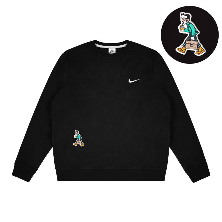 Nike Nike Dri Fit Sweatshirts Unisex Black Crew Neck Moderate Regular