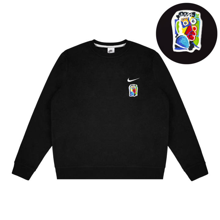 Nike Nike Dri Fit Sweatshirts Unisex Black Crew Neck Moderate Regular