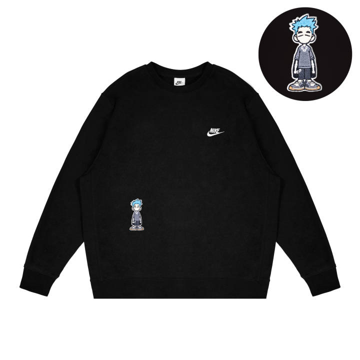 Nike Nike Dri Fit Sweatshirts Unisex Black Crew Neck Moderate Regular