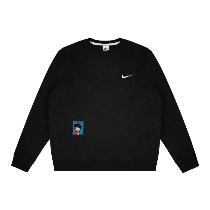 Nike Nike Dri Fit Sweatshirts Unisex Black Crew Neck Moderate Regular