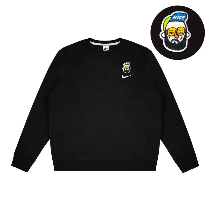 Nike Nike Dri Fit Sweatshirts Unisex Black Crew Neck Moderate Regular