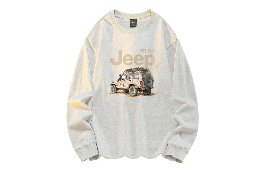 Jeep T Shirts Unisex Crew Neck Moderate Straight Fit