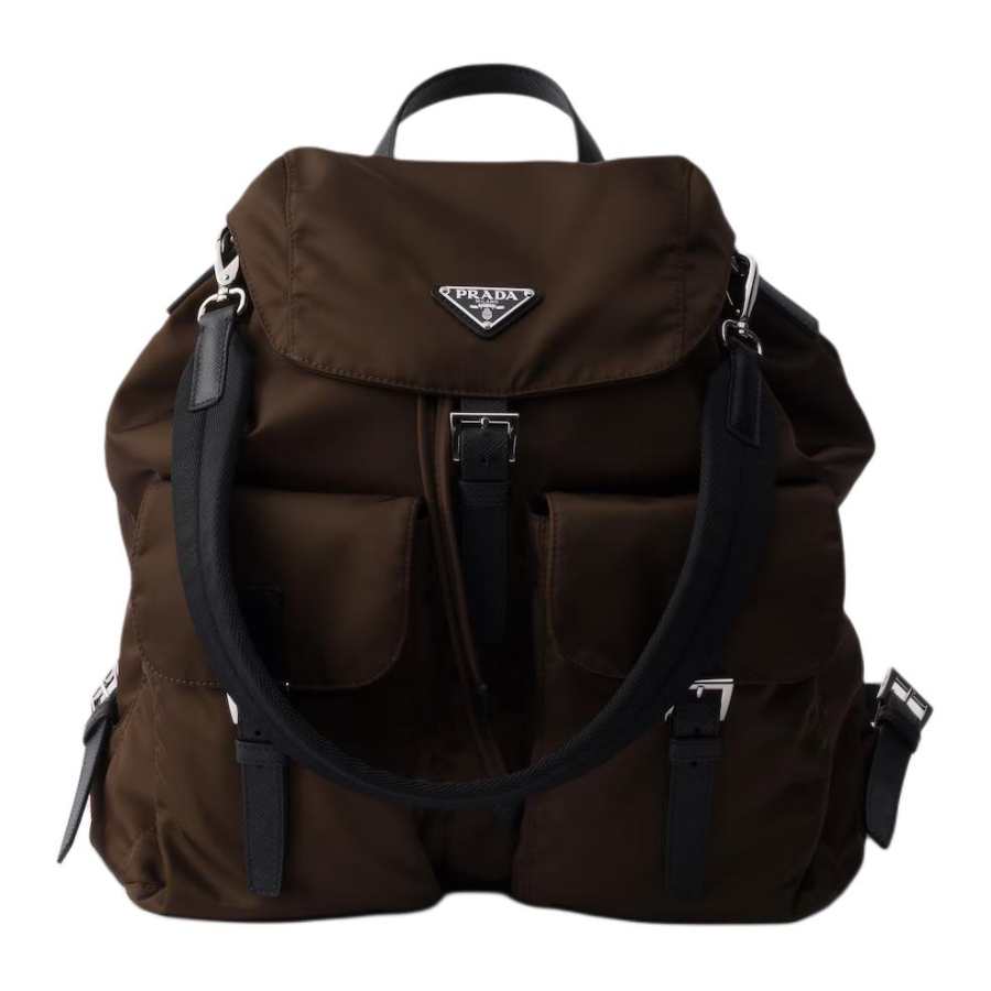 PRADA PRADA Re Nylon Recycled Polyamide Backpack Men's Brown