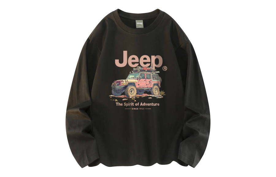 Jeep T Shirts Unisex Crew Neck Moderate Straight Fit