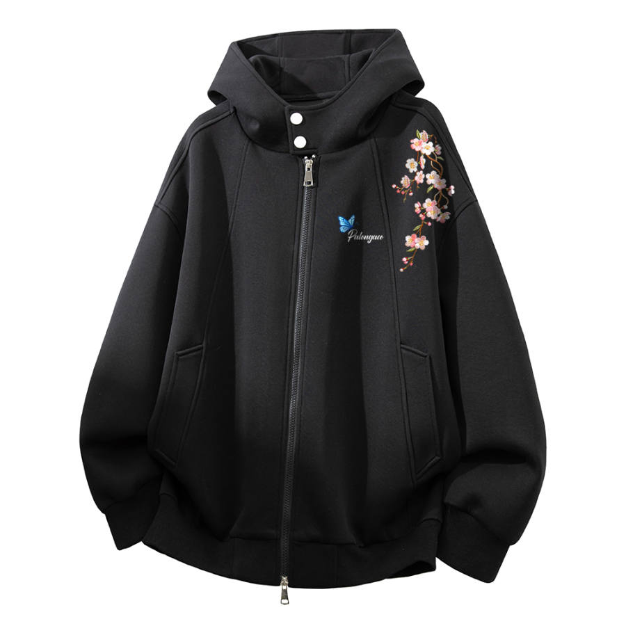 PAL ONGACO Sweatshirts Unisex Hooded Moderate Cardigan