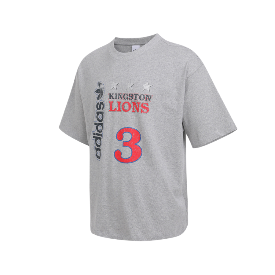 Adidas Originals T Shirts Men's Gray Crew Neck Moderate