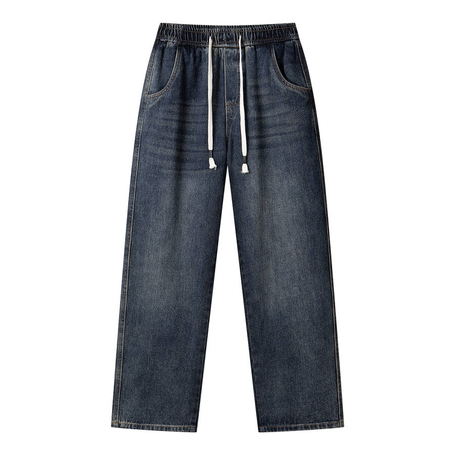 Jeep Jeans Unisex Denim Blue Moderate Straight Fit Pants