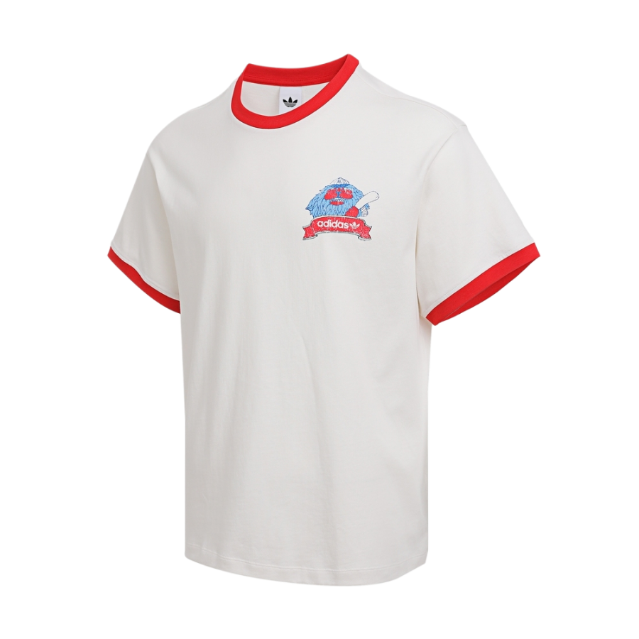 Adidas Originals T Shirts Men's White Crew Neck Moderate