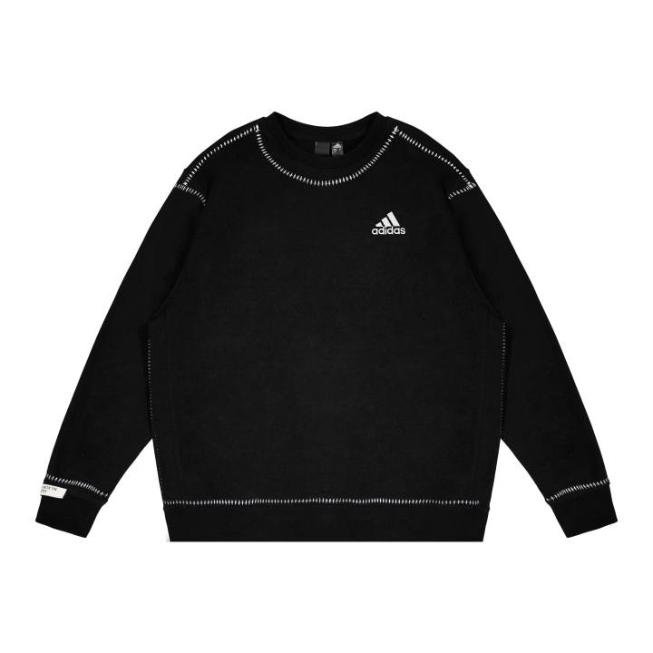 Adidas Adidas LABEL Sweatshirts Unisex Black Crew Neck Thickened Regular