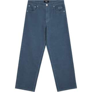 Emis Casual Pants Unisex Corduroy Pants Blue Moderate Straight Fit Pants