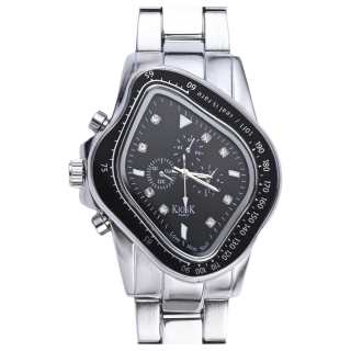 KIOSK Irregular Shape Niche Concept Watch Quartz Movement Stainless Steel Strap Watch Unisex Blue Dial