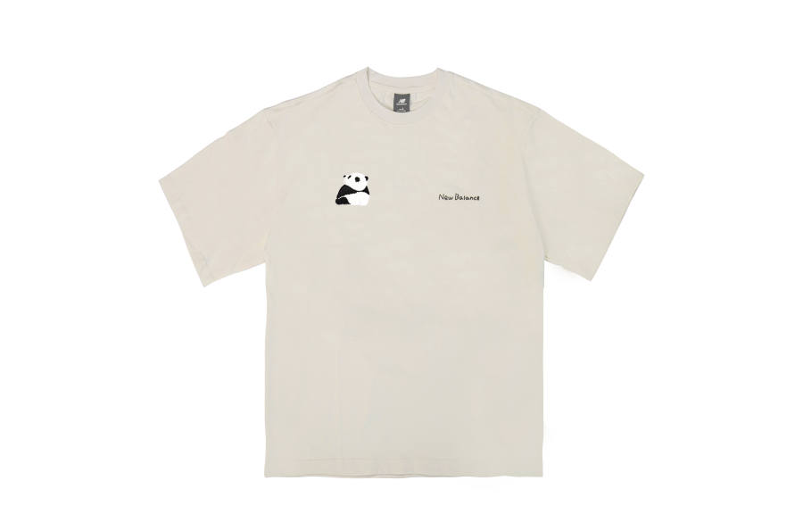 New Balance New Balance T Shirts Unisex Ecru Crew Neck Moderate Straight Fit