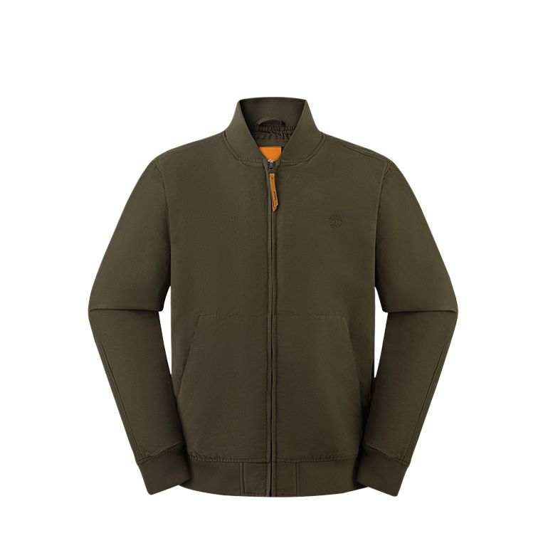 Timberland Jackets Men's Army Green Stand Collar Moderate Pilot