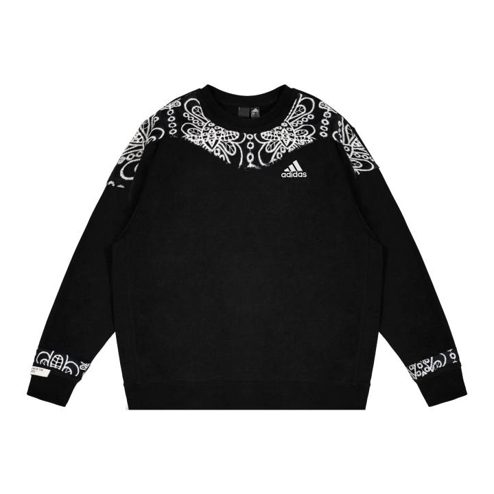 Adidas Adidas LABEL Sweatshirts Unisex Black Crew Neck Thickened Regular