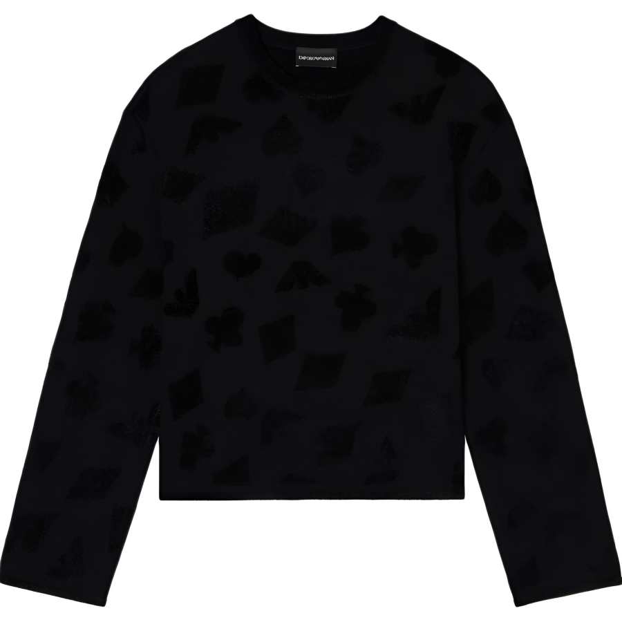 EMPORIO ARMANI All Over Jacquard Crewneck Jumper