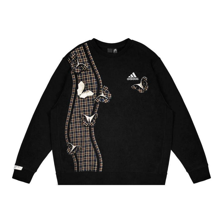 Adidas Adidas LABEL Sweatshirts Unisex Black Crew Neck Thickened Regular