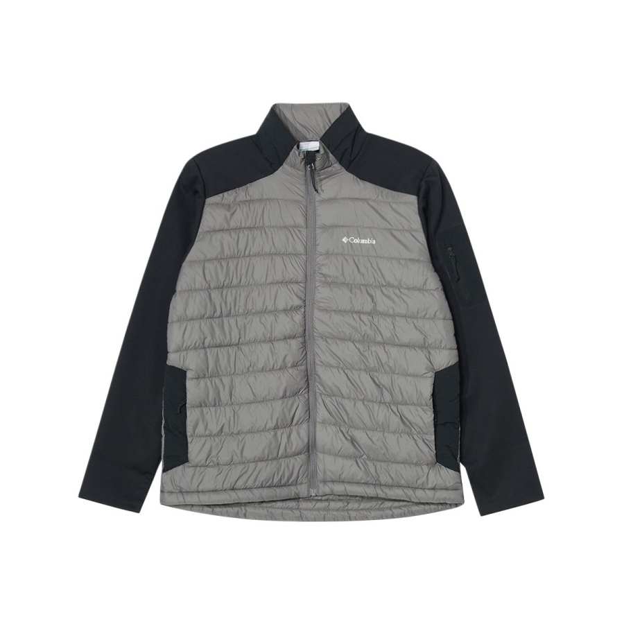 Columbia Puffer Jackets Men's Black & Gray Stand Collar Thickened