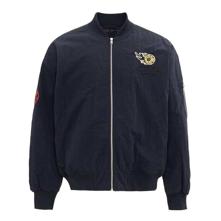 Converse Converse Puffer Jackets Men's Dark Blue Stand Collar Moderate