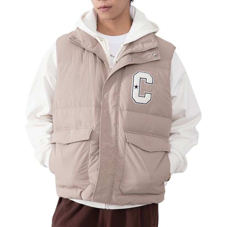 Converse Converse Down Vests Unisex Light Pink Stand Collar Moderate Other