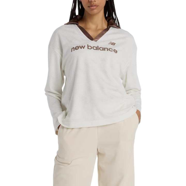 New Balance New Balance satin-collar logo-print top