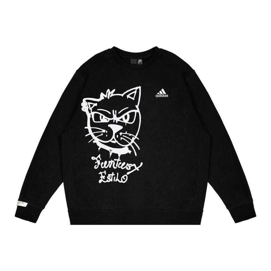 Adidas Adidas Sweatshirts Unisex Black Crew Neck Moderate Regular