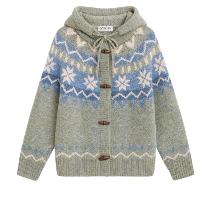 Cosyism Knitwear Unisex Hooded Moderate Cardigan