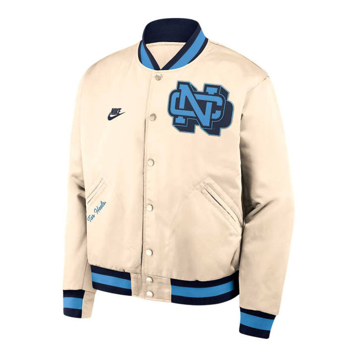 Jordan Jordan North Carolina Legacy Men's Jordan College Full-Snap Bomber Jacket