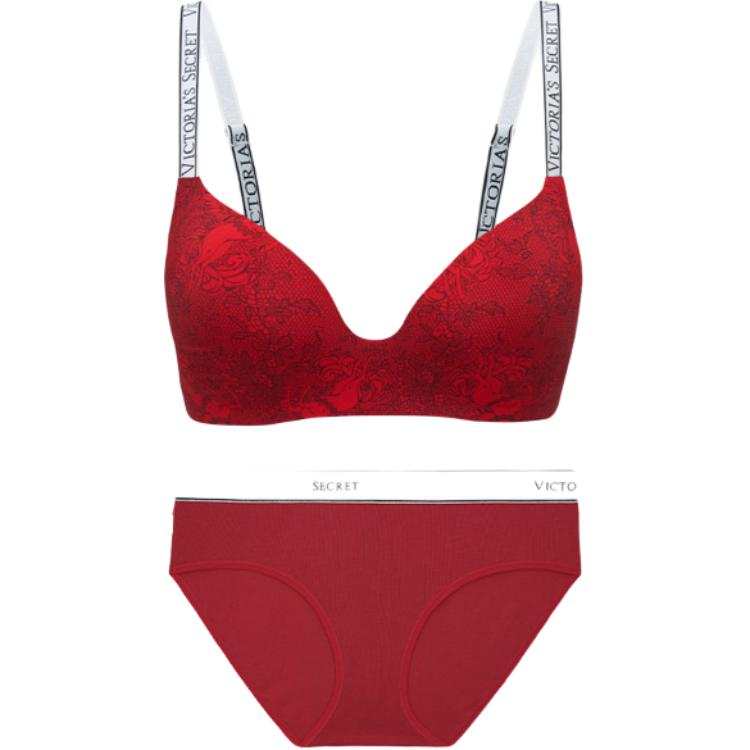 Victoria's Secret Underwear Set Women's Red Pegasus Print