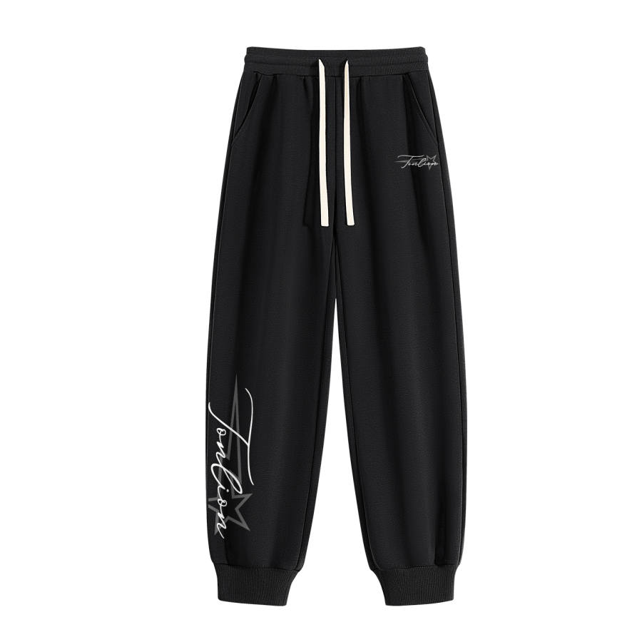 Tonlion Casual Pants Unisex Moderate Cuffed Pants