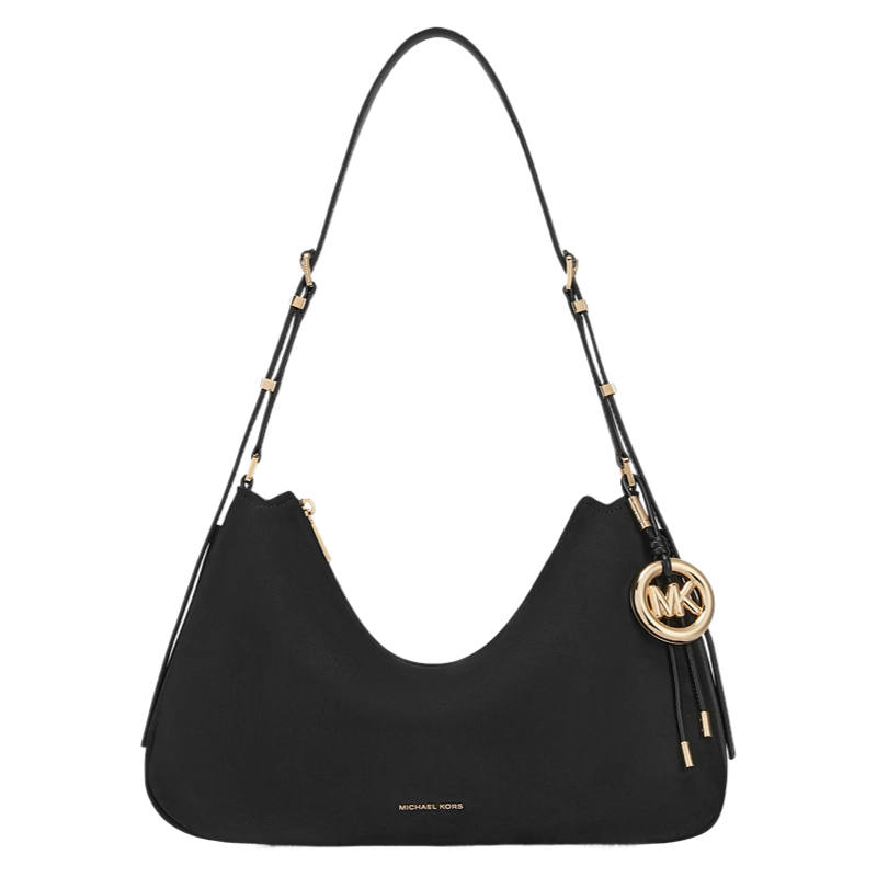 MICHAEL KORS Nolita Matte Leather Shoulder Bag Medium Women's Black
