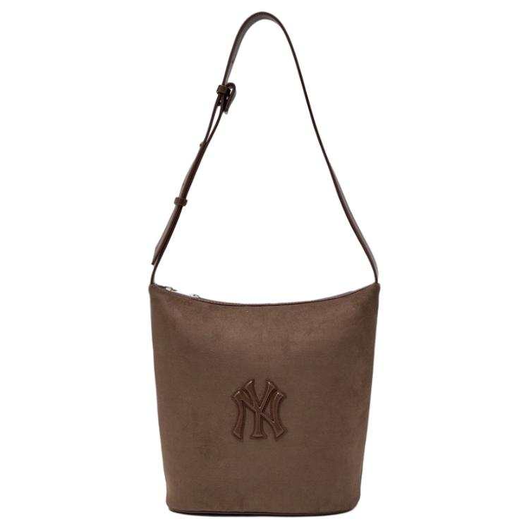 MLB MLB Polyester Suede Shoulder Bag Women's Brown