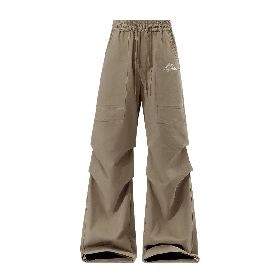 Tonlion Casual Pants Unisex Moderate Wide Leg Pants
