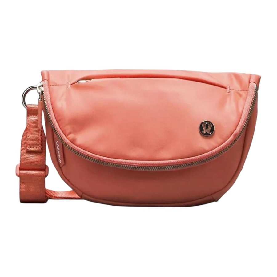 Lululemon Lululemon Nylon Shoulder Bag, Crossbody Bag Unisex Raspberry Red