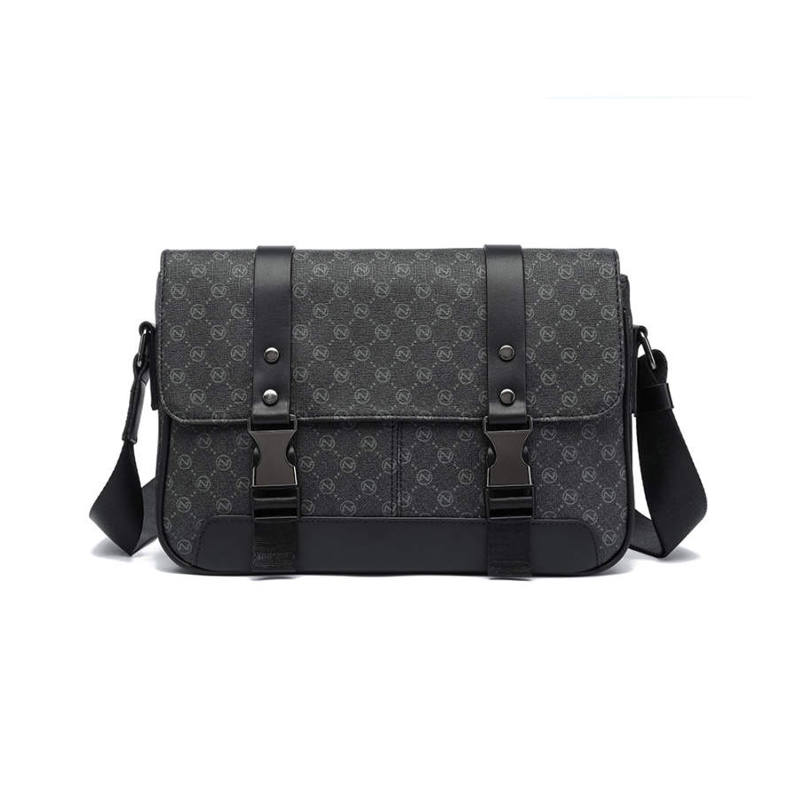 LAORENTOU Synthetic Leather Shoulder Bag Regular Men's Multicolor