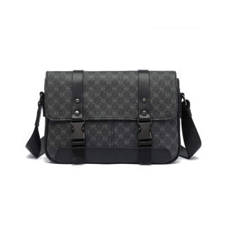 LAORENTOU Synthetic Leather Shoulder Bag Regular Men's Multicolor