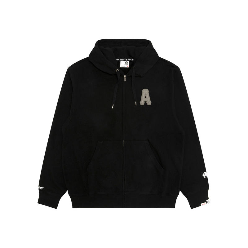 Aape Aape appliqué zip-up hoodie