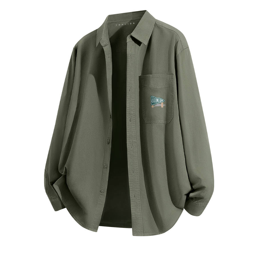 Tonlion Shirts Men's Lapel Moderate