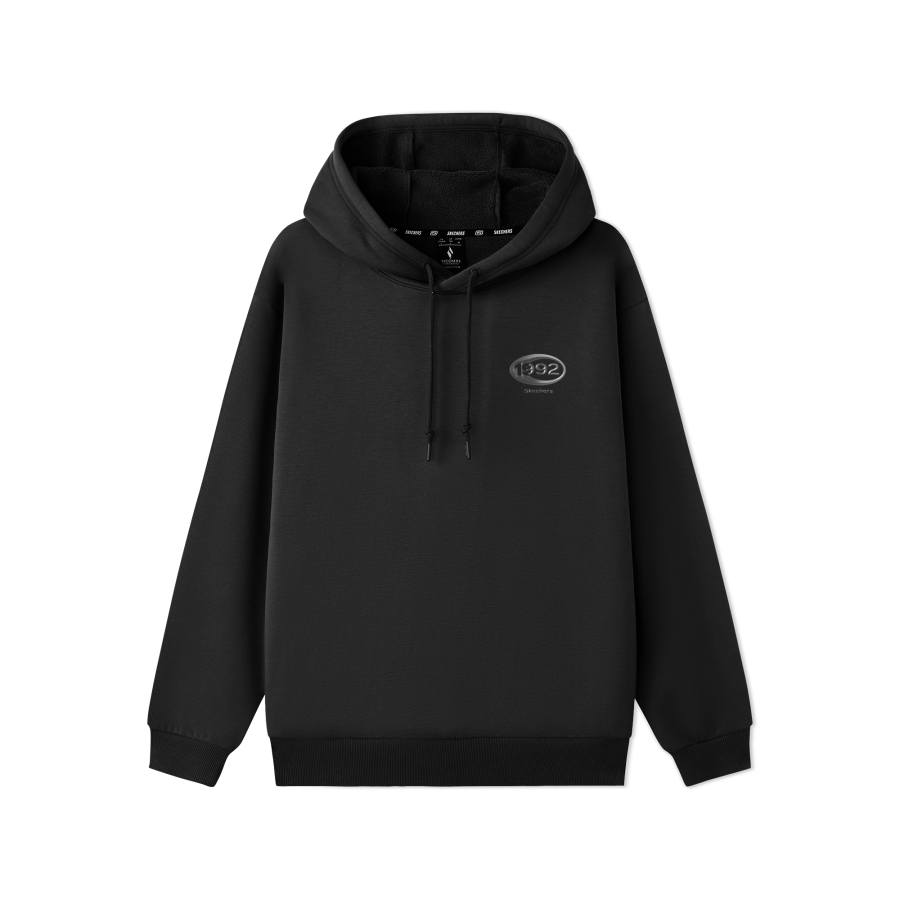 Skechers Sweatshirts Unisex Carbon Black 0018 Hooded Thickened Regular